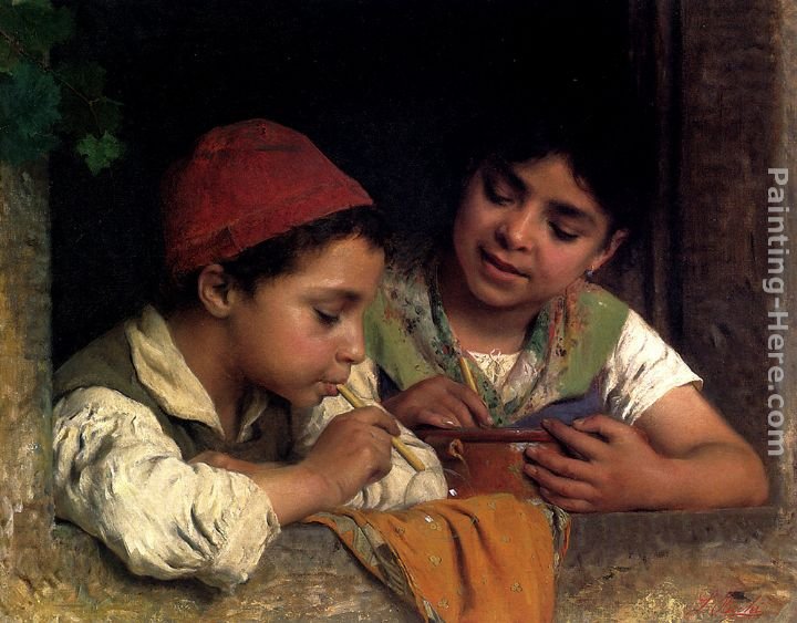 Luigi Bechi Blowing Bubbles